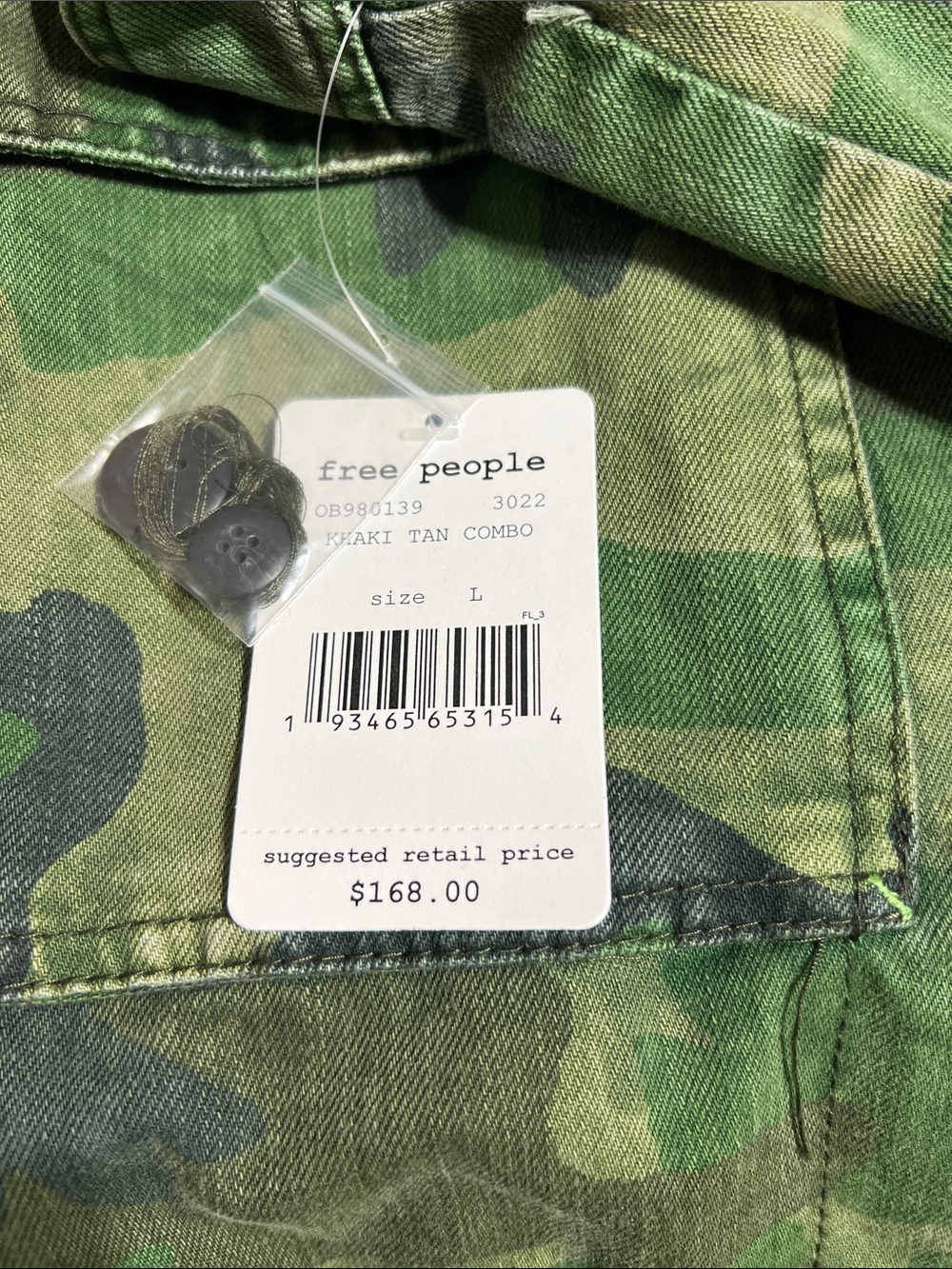 NWT! Free People Seize the Day Camo Jacket - Picture 3 of 6